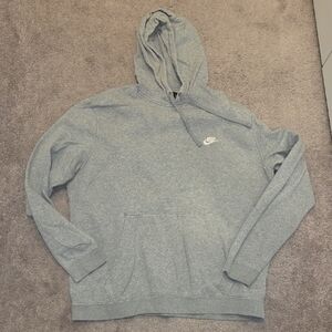 Nike Men's Light Gray Hoodie Sweater